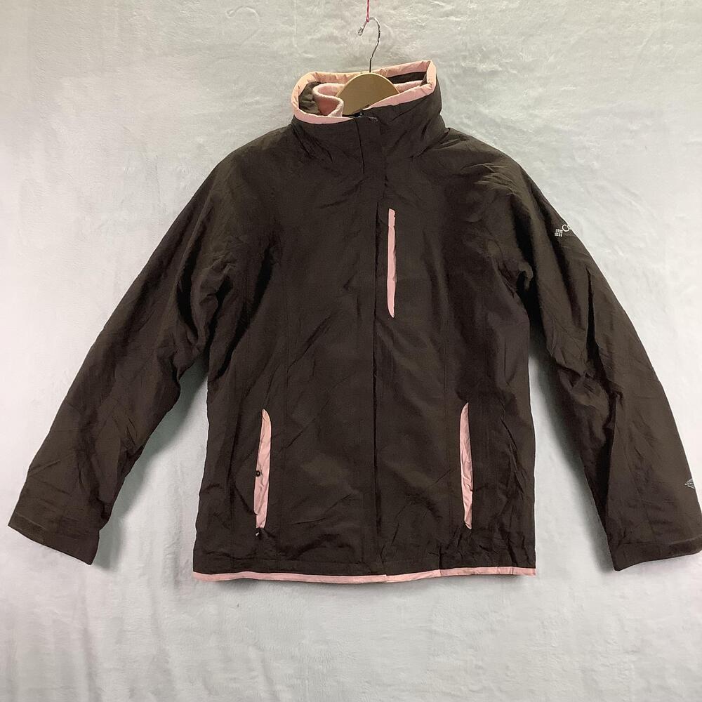Columbia Jacket Youth 18/20 Pink Bugaboo Omni Tech Interchange Fleece Lined